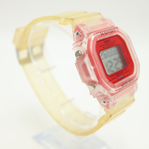 Beya Mens 45m Digital Sport Watch Red Clear Alarm Chrono with New Battery - Picture 10 of 13